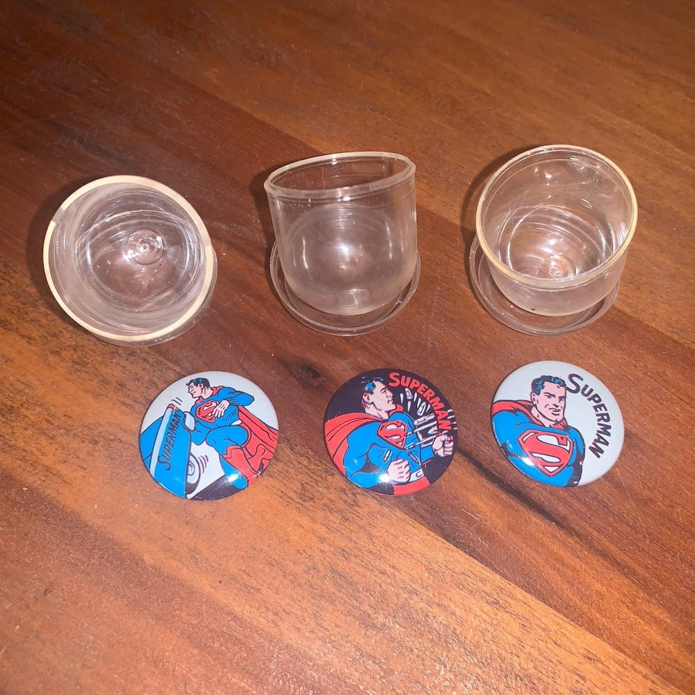 Lot Of 3 1966 Superman Pinback Buttons RARE National Periodical Prods.‎ Mfg NOS